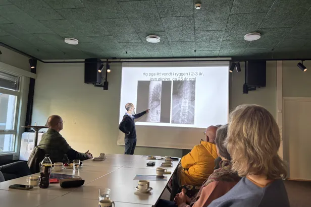 En person som holder en presentasjon